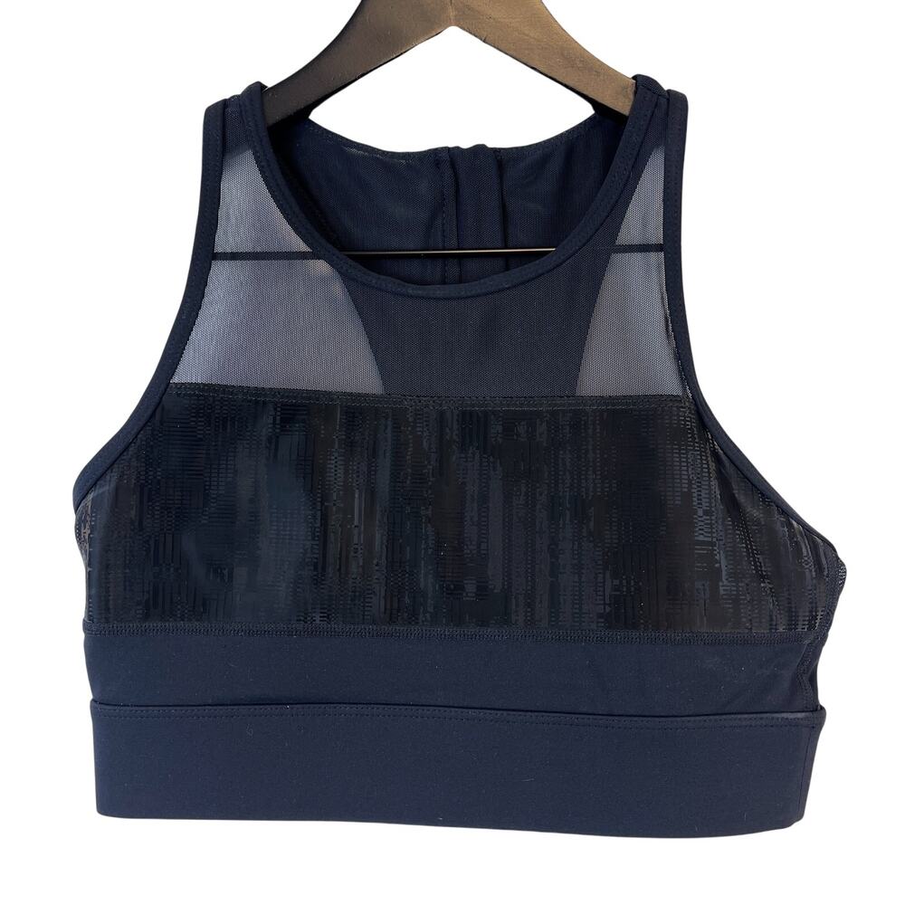 ZYIA Active Size S High Neck Black Racerback Sports Bra